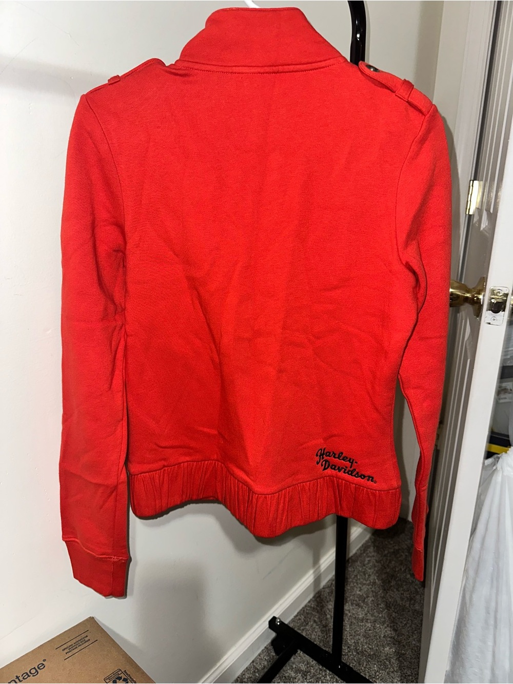 Harley-Davidson Women's Red Zip-Front Moto Jacket size Small - Picture 5 of 7